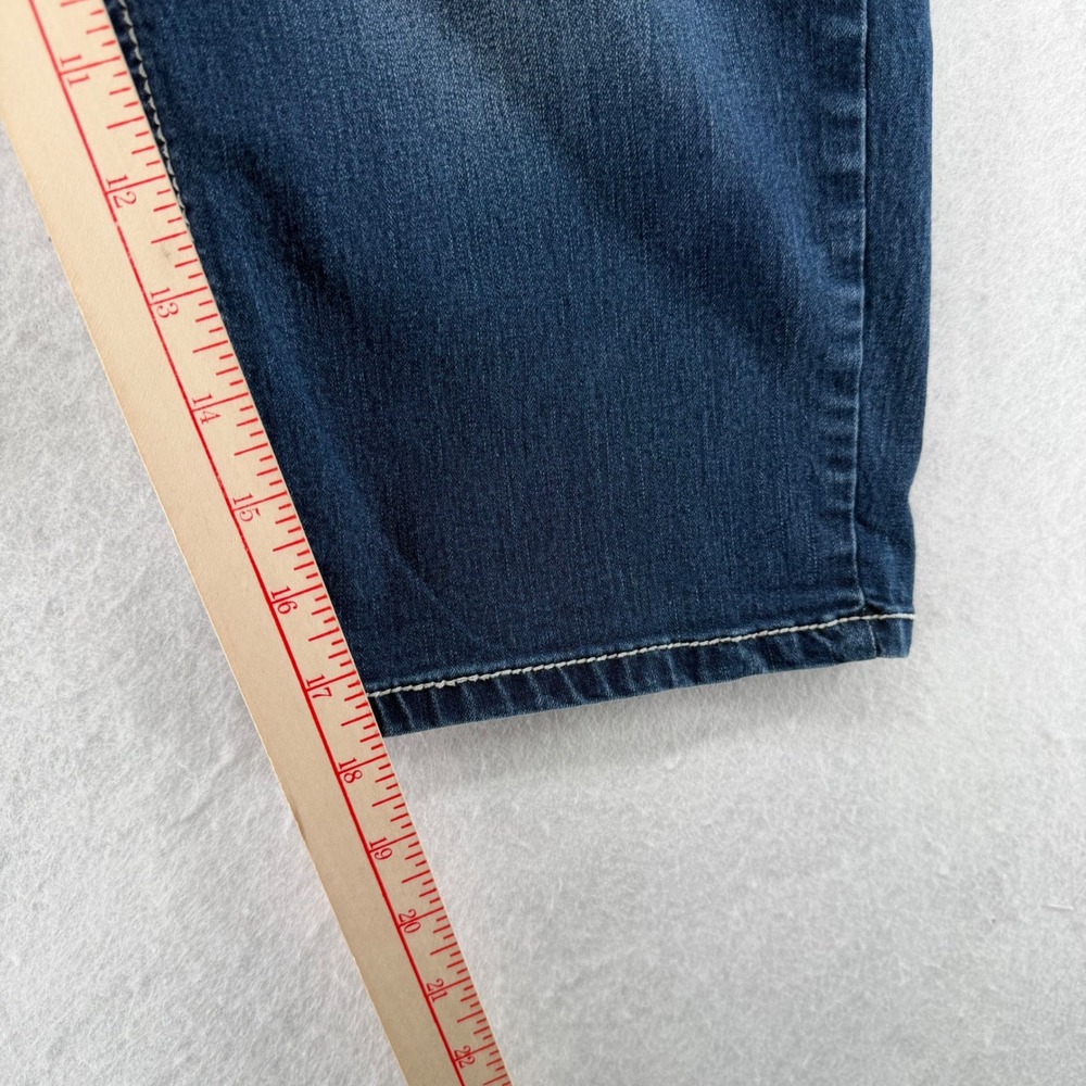 Love Indigo Premium Capri Jeans Women 16P Blue Fleur De Lis Embellished Y2K - Picture 5 of 10
